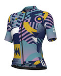 ALÉ Kurzarm Fahrradtrikot - PR-E GAMES - Rosa/Türkis/Gelb