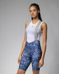 ALÉ Kurze Fahrradhose mit Trägern - SAUVAGE PR-E - Blau/Hellblau