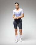ALÉ Kurzarm Fahrrad-Shirt - INTIMO MULTIVERSO - Weiß/Blau