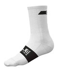 ALÉ Klassische Fahrradsocken - FOLLOW ME  - Weiß