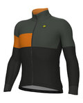 ALÉ Fahrrad-Thermojacke - PR-E GEOMETRIC - Schwarz/Grau/Orange