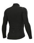 ALÉ Langarm Fahrradtrikot für den Winter - R-EV1 WARM RACE - Schwarz
