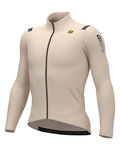 ALÉ Langarm Fahrradtrikot für den Winter - WARM RACE - Elfenbein