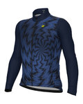 ALÉ Langarm Fahrradtrikot für den Winter - PR-E LIQUID - Blau