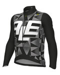 ALÉ Langarm Fahrradtrikot für den Winter - PR-E MULTIVERSO - Schwarz/Weiß