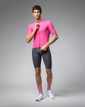 ALÉ Kurzarm Fahrradtrikot - COLOR BLOCK PRAGMA - Rosa