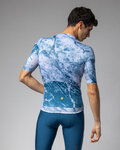 ALÉ Kurzarm Fahrradtrikot - MARBLE PR-E - Weiß/Blau