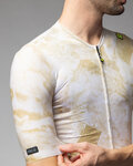 ALÉ Kurzarm Fahrradtrikot - MARBLE PR-E - Weiß/Gold