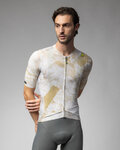 ALÉ Kurzarm Fahrradtrikot - MARBLE PR-E - Weiß/Gold