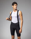 ALÉ Kurze Fahrradhose mit Trägern - SPEEDFONDO LIGHT R-EV1 - Schwarz