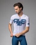 ALÉ Kurzarm Fahrradtrikot - SAUVAGE PR-E - Weiß/Blau