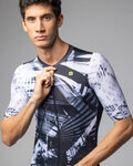 ALÉ Kurzarm Fahrradtrikot - PALM PR-E - Schwarz/Weiß