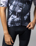 ALÉ Kurzarm Fahrradtrikot - PALM PR-E - Schwarz/Weiß