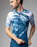 ALÉ Kurzarm Fahrradtrikot - PALM PR-E - Weiß/Blau