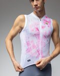 ALÉ Ärmelloses Fahrradtrikot - MIRROR PR-E - Weiß/Rosa