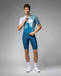 ALÉ Kurzarm Fahrradtrikot - FLASH PR-E - Blau/Weiß