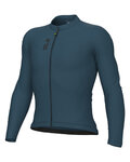ALÉ Langarm Fahrradtrikot für den Sommer - COLOR BLOCK PRAGMA - Blau