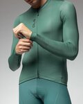 ALÉ Langarm Fahrradtrikot für den Sommer - COLOR BLOCK PRAGMA - Grün