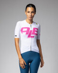 ALÉ Kurzarm Fahrradtrikot - SAUVAGE PR-E - Weiß/Rosa