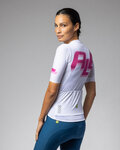 ALÉ Kurzarm Fahrradtrikot - SAUVAGE PR-E - Weiß/Rosa