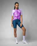 ALÉ Kurzarm Fahrradtrikot - PALM PR-E - Cyclamen/Weiß