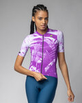 ALÉ Kurzarm Fahrradtrikot - PALM PR-E - Cyclamen/Weiß