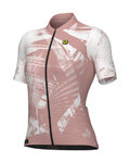 ALÉ Kurzarm Fahrradtrikot - PALM PR-E - Rosa/Weiß