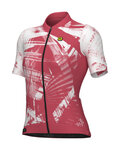 ALÉ Kurzarm Fahrradtrikot - PALM PR-E - Rot/Weiß