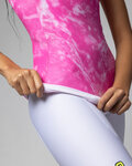 ALÉ Ärmelloses Fahrradtrikot - MARBLE PRAGMA - Rosa/Weiß