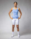 ALÉ Ärmelloses Fahrradtrikot - MARBLE PRAGMA - Hellblau/Weiß
