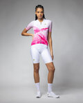 ALÉ Kurzarm Fahrradtrikot - QUARTZ PR-E - Weiß/Rosa