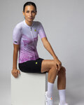 ALÉ Kurzarm Fahrradtrikot - QUARTZ PR-E - Weiß/Lila
