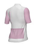 ALÉ Kurzarm Fahrradtrikot - FOLLOW ME PR-E - Weiß/Rosa
