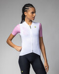 ALÉ Kurzarm Fahrradtrikot - FOLLOW ME PR-E - Weiß/Rosa