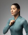 ALÉ Langarm Fahrradtrikot für den Sommer - PRAGMA COLOR BLOCK - Grün