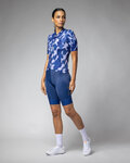 ALÉ Kurzarm Fahrradtrikot - FLOWER PRAGMA - Weiß/Blau