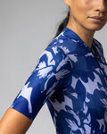 ALÉ Kurzarm Fahrradtrikot - FLOWER PRAGMA - Weiß/Blau
