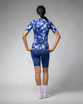 ALÉ Kurzarm Fahrradtrikot - FLOWER PRAGMA - Weiß/Blau