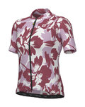 ALÉ Kurzarm Fahrradtrikot - FLOWER PRAGMA - Weiß/Rot