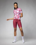 ALÉ Kurzarm Fahrradtrikot - FLOWER PRAGMA - Weiß/Rot