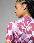 ALÉ Kurzarm Fahrradtrikot - FLOWER PRAGMA - Weiß/Rot