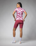 ALÉ Kurzarm Fahrradtrikot - FLOWER PRAGMA - Weiß/Rot