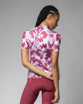 ALÉ Kurzarm Fahrradtrikot - FLOWER PRAGMA - Weiß/Rot
