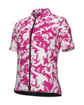 ALÉ Kurzarm Fahrradtrikot - ESSENZA KID - Rosa/Weiß