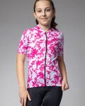 ALÉ Kurzarm Fahrradtrikot - ESSENZA KID - Rosa/Weiß