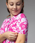 ALÉ Kurzarm Fahrradtrikot - ESSENZA KID - Rosa/Weiß