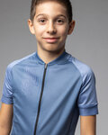 ALÉ Kurzarm Fahrradtrikot - FOLLOW ME KID - Blau