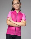 ALÉ Kurzarm Fahrradtrikot - FOLLOW ME KID - Rosa