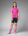 ALÉ Kurzarm Fahrradtrikot - FOLLOW ME KID - Rosa