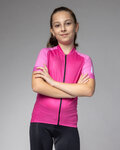 ALÉ Kurzarm Fahrradtrikot - FOLLOW ME KID - Rosa
